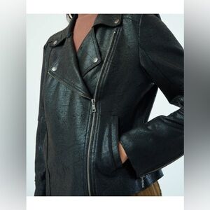 Marrakech | Piper Moto Jacket n Faux Suede Metallic Black